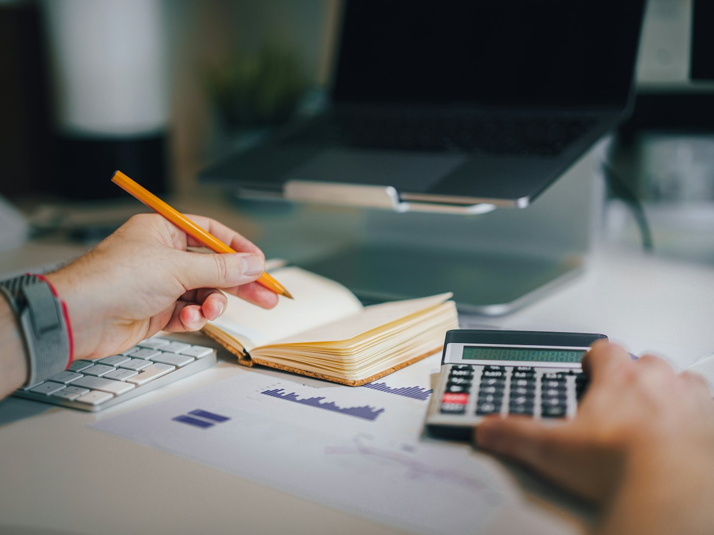 Payroll specialist reviewing figures